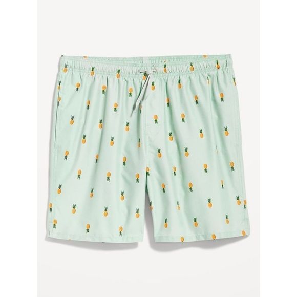Old Navy Printed Swim Trunks for Men 7-inch inseam Pineapple XXL - Picture 5 of 5